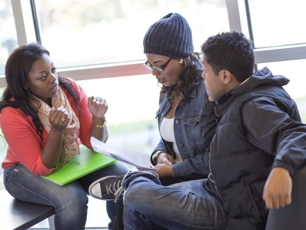 Students talking